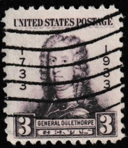 SC# 726 - (3c) - General Oglethorpe, USED Single