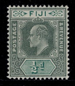 FIJI EDVII SG115, ½d green & pale green, NH MINT. Cat £15.