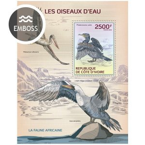 IVORY COAST - 2014 - Water Birds - Perf Souv Sheet - Mint Never Hinged