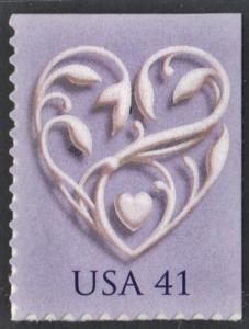 SC#4151 41¢ Wedding Hearts Single (2007) SA