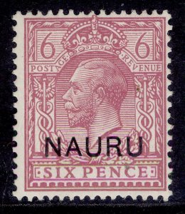 NAURU GV SG10, 6d purple, LH MINT.