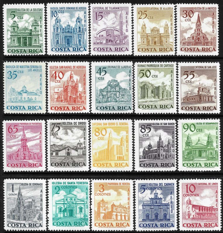 Costa Rica #C452-471  MNH - Churches of Costa Rica (1967)