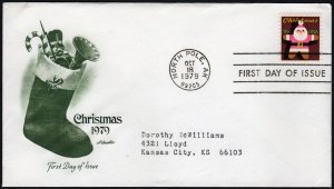 SC#1800 15¢ Christmas: Santa Claus: Artmaster (1979) Unaddressed