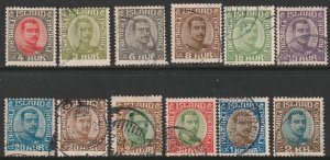 Iceland Sc 110,112-4,116-120,122,126-7 partial set used