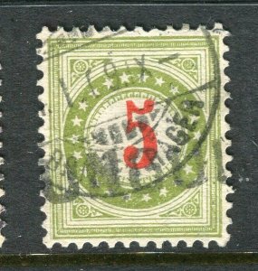 SWITZERLAND; 1883-1900s early classic Postage Due issue fine used 5c. value