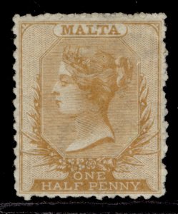 MALTA QV SG14, ½d buff brown, M MINT. Cat £160.