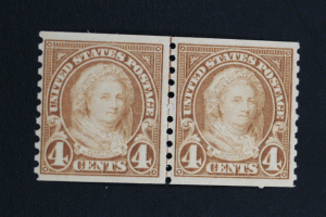 United States #601 Coil Line Pair MNH
