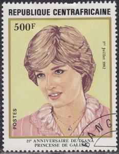 Central African Republic 519 Princess Diana 1982