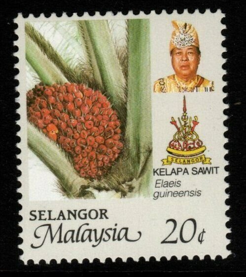 MALAYA SELANGOR SG181c 1994 20c AGRICULTURAL PRODUCTS PERF14X13¾ MNH