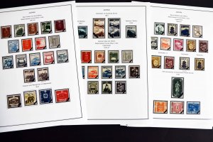 COLOR PRINTED JAPAN 1941-1950 STAMP ALBUM PAGES (38 illustrated pages)