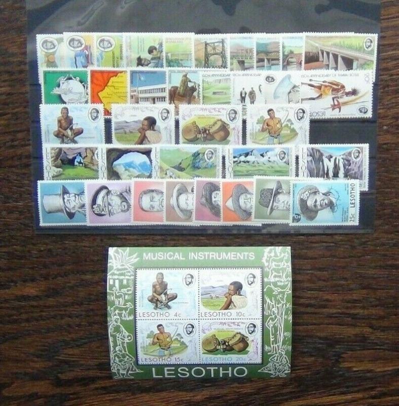 Lesotho 1974 UBLS Rivers UPU Siege Music 1975 Park Leaders etc MNH 