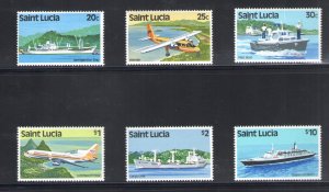 1984 ST. Lucia - Means of Transport - 6 Value Series - Yvert Tellier n. 634-39 W