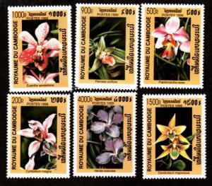 Cambodia # 1889-1894 Mint Orchids!