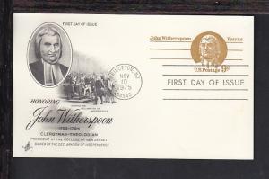 US UX69 John Witherspoon 1975 Artcraft U/A FDC F885