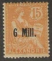 French Offices in Alexandria 36, mint, hinge remnant, 1921.  (f232)