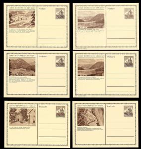 AUSTRIA (120) Scenery View Brown 1 Shilling Postal Cards c1950s ALL MINT UNUSED