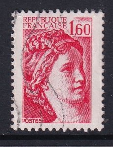 France  #1756   used   1981 Sabine  1.60fr red