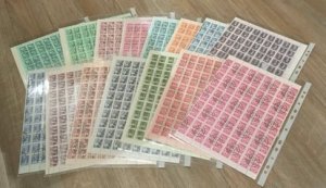 (XL) DDR 1980-81 : REPRINT FULL SET - VFU 15 SHEETS OF 100 - YVERT 1230 EURO