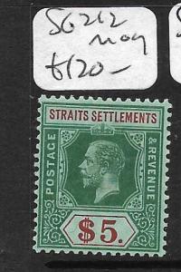 MALAYA STRAITS SETTLEMENTS (P3110B) KGV $5.00  SG212  MOG 