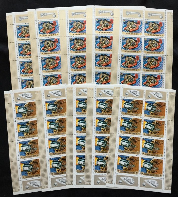 HAITI 1974 UPU Space Sheets MNH x 10 (LA43)