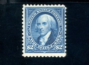Scott 262 OG MLH FVF US 1895 Bureau $2 Madison SCV $2750 +Cert