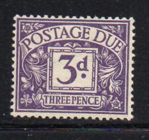 Great Britain Sc J21 1937 3d violet postage due stamp mint