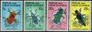 Papua New Guinea #237-240  MNH - Insects Beetles (1967)