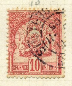 FRENCH COLONIES TUNISIA;  1890s classic 2nd issue fine used 10c. value