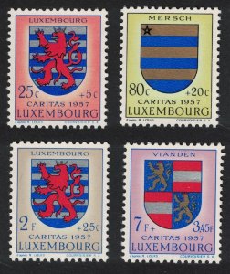 Luxembourg National Welfare Fund Arms 4v 1957 MNH SG#629=634 MI#575=580