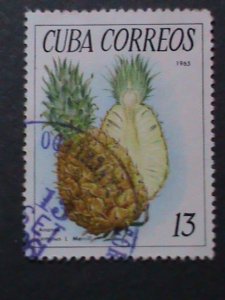 ​CUBA-1965 VERY OLD CUBA STAMPS- TROPICAL FRUITS OF CUBA USED- VERY FINE