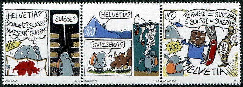 HERRICKSTAMP NEW ISSUES SWITZERLAND Sc.# 1716 Fumetto Comic Festival Strip