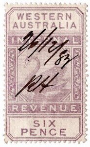 (I.B) Australia - Western Australia Revenue : Internal Revenue 6d (1881)