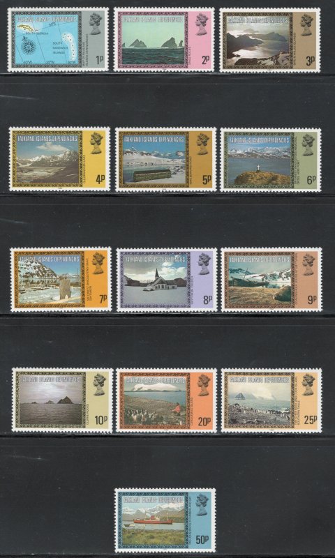 Falkland Islands Dependencies 1984 Scenes Scott # 1L38 - 1L50 MH (Short Set)