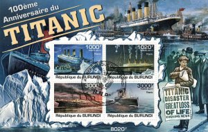 BURUNDI 2011 - Famous ships, Titanic / minisheet