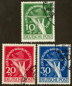 Germany Stamps # 9NB1-3 Used XF Fresh Scott Value $385.00