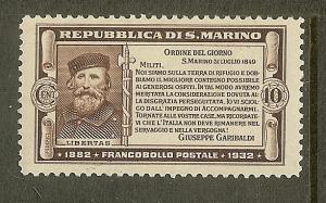 San Marino, Scott #143, 10c Garibaldi, MH