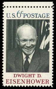 US Sc 1383 VF/MNH - 1969 6¢ Dwight D. Eisenhower - P.O. Fresh