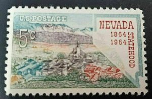 Scott #1248 - 5 Cent Stamp Nevada Statehood MNH 1964