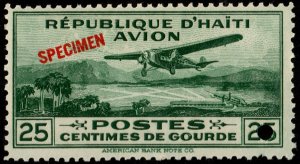 ✔️ HAITI  1929/1930 -  AIR MAIL AVIATION - PUNCH & SPECIMEN - SC. C1 MNH [058]
