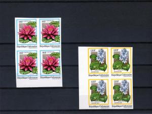 Gabon 1984 Local Flowers Set Imperf.Block of 4 MNH Sc#556/59