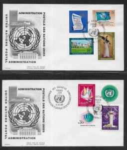 UN Geneva 1-14 1969-70 Defintitives Geneva Cachet FDC First Day Cover