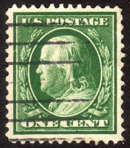 1908, US 1c, Franklin, Used, Well centered, Sc 331