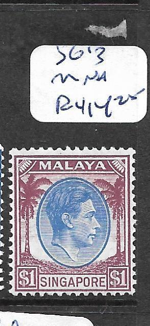 MALAYA SINGAPORE (P1201B) KGVI $1.00  SG 13  MNH