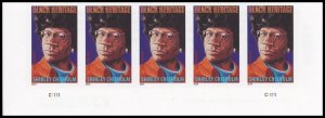 US 4856a Black Heritage Shirley Chisholm imperf NDC plate strip L 5 MNH 2014