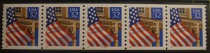 Scott 2913, 32 cent Flag over Porch, PNC5 #77767, MNH Coil Beauty