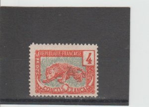 French Congo  Scott#  37  MH  (1900 Leopard)