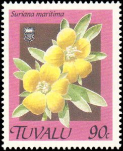 Tuvalu #549-554, Complete Set(6), 1990, Flowers, Never Hinged