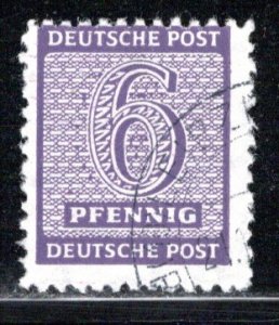 DDR under russian occupation Scott # 14N4, used, var Rosswein perfs 11.5