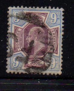 Great Britain Sc 136 1902 9d Edward VII stamp used
