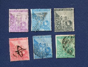 CAPE OF GOOD HOPE - Scott 16-19 & 23 - FVF used -